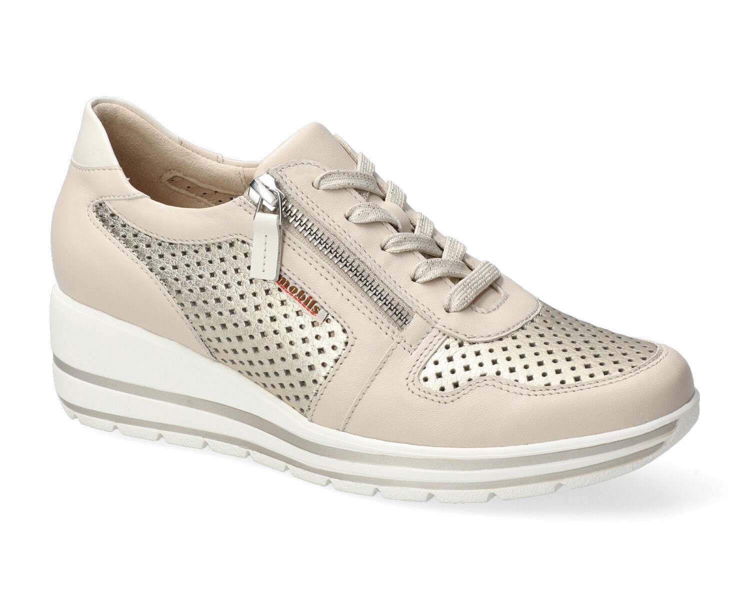 lacets femme modèle Abby perf Blanc casse - Mephisto